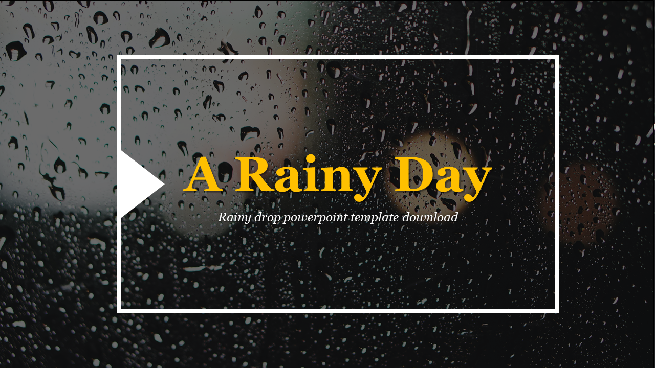 Rainy Drop PowerPoint Template Download Presentation Slides